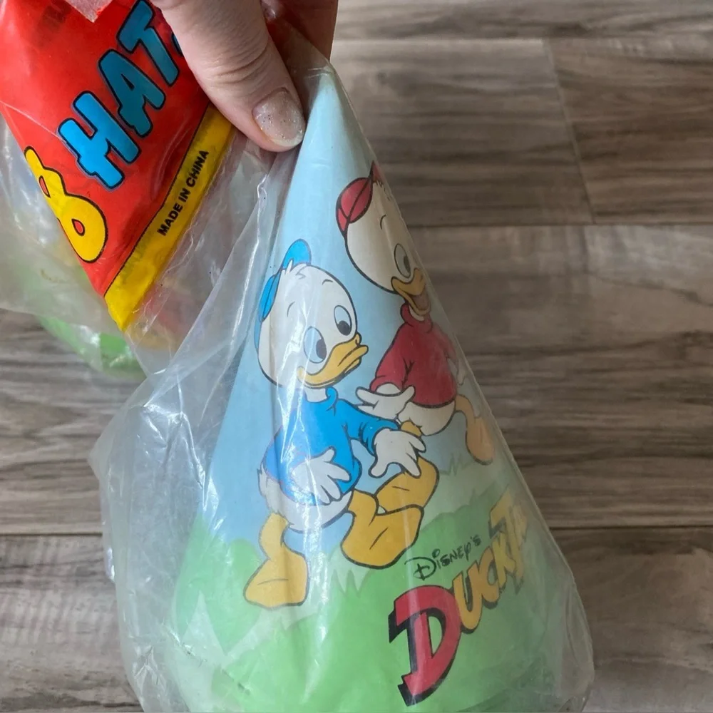 Set Of 2 Unopened Disney DuckTales Party Hats Huey Dewey Louie 16 Total Vintage